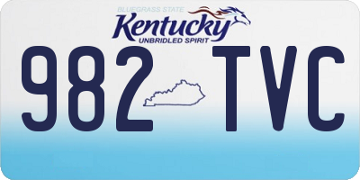 KY license plate 982TVC