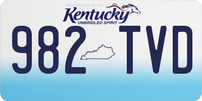 KY license plate 982TVD