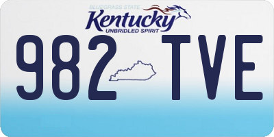 KY license plate 982TVE