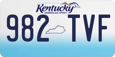 KY license plate 982TVF