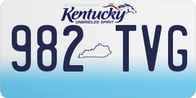 KY license plate 982TVG