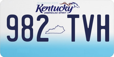 KY license plate 982TVH