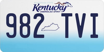 KY license plate 982TVI