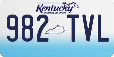 KY license plate 982TVL