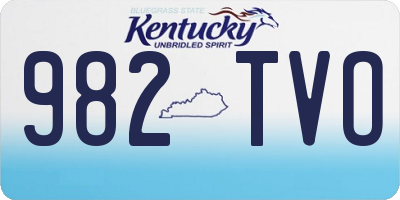 KY license plate 982TVO