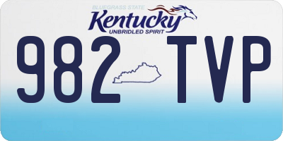 KY license plate 982TVP