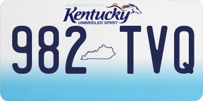 KY license plate 982TVQ