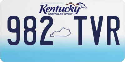 KY license plate 982TVR