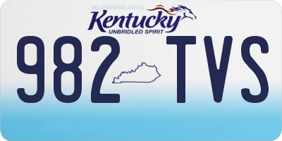 KY license plate 982TVS