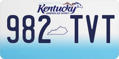 KY license plate 982TVT