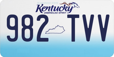 KY license plate 982TVV