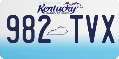 KY license plate 982TVX