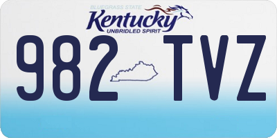 KY license plate 982TVZ