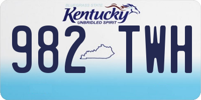 KY license plate 982TWH
