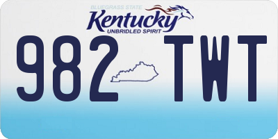 KY license plate 982TWT
