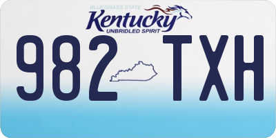 KY license plate 982TXH