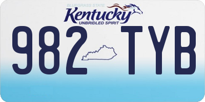 KY license plate 982TYB