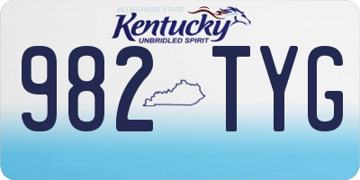 KY license plate 982TYG
