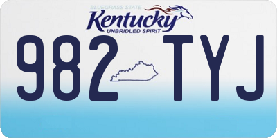 KY license plate 982TYJ