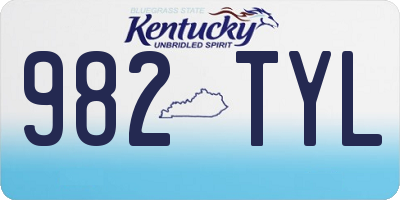 KY license plate 982TYL