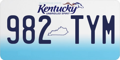 KY license plate 982TYM