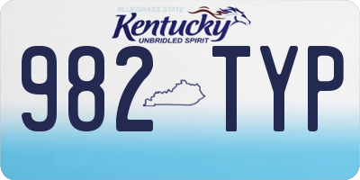 KY license plate 982TYP