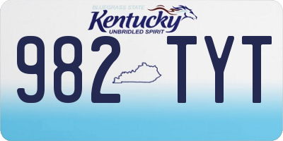KY license plate 982TYT