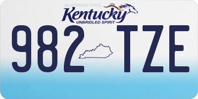 KY license plate 982TZE