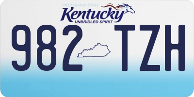 KY license plate 982TZH