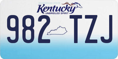 KY license plate 982TZJ