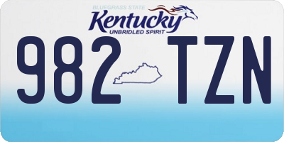 KY license plate 982TZN