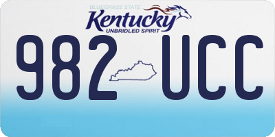 KY license plate 982UCC