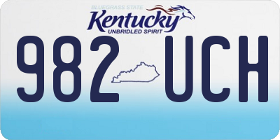 KY license plate 982UCH