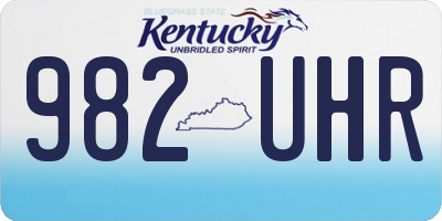 KY license plate 982UHR