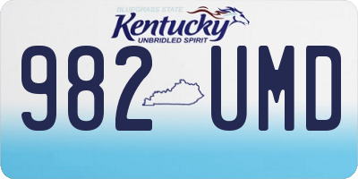KY license plate 982UMD