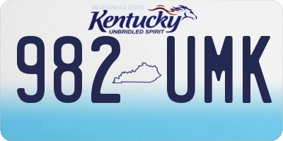 KY license plate 982UMK