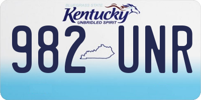 KY license plate 982UNR