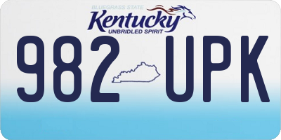 KY license plate 982UPK