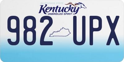 KY license plate 982UPX