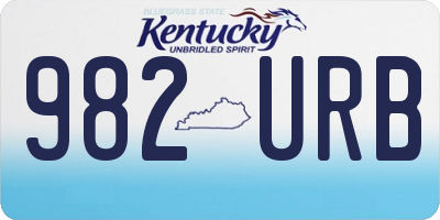 KY license plate 982URB