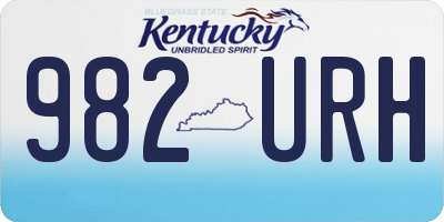 KY license plate 982URH