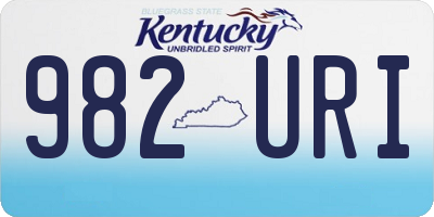 KY license plate 982URI
