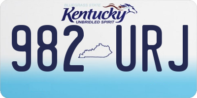 KY license plate 982URJ