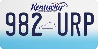 KY license plate 982URP