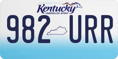KY license plate 982URR