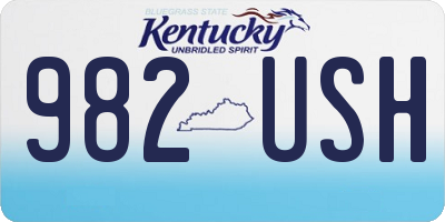 KY license plate 982USH