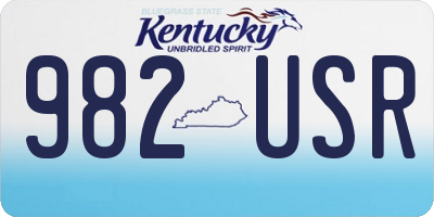 KY license plate 982USR