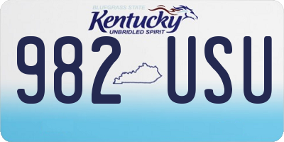 KY license plate 982USU