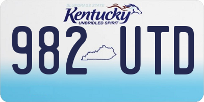 KY license plate 982UTD