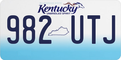 KY license plate 982UTJ